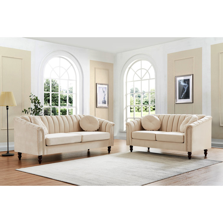 House of Hampton® 2 Piece Velvet Living Room Set & Reviews Wayfair